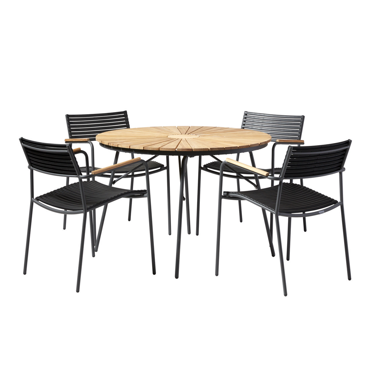 Ellen/Mood Air Sæt,1 bord+4 stole