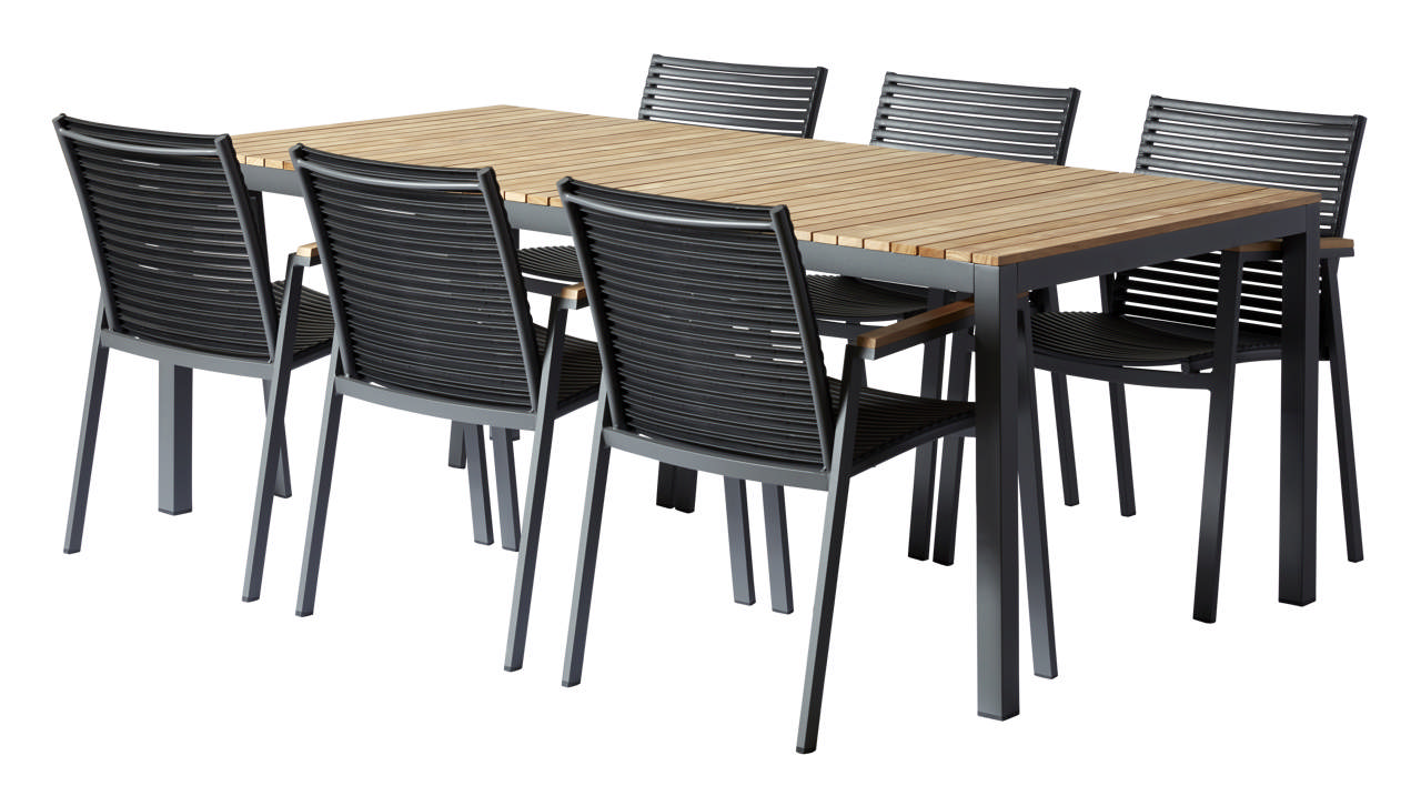 Mood extreme /Mood extreme Bred sæt 1 bord +6 stol