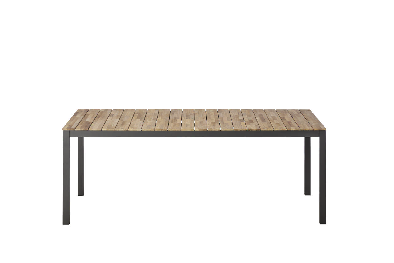 Tabula bord 209x100cm antracit/lam teak