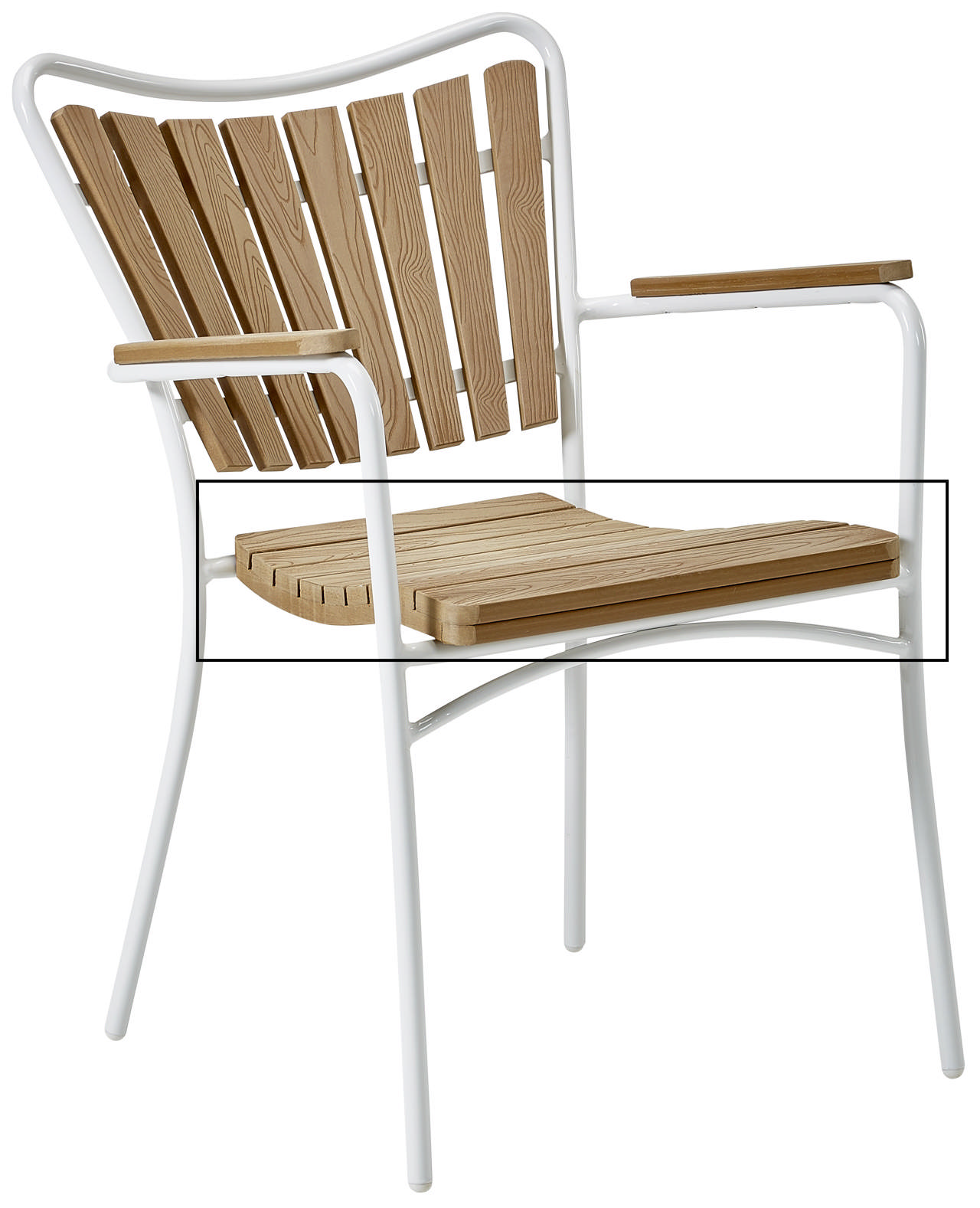 Sæde til Kerteminde stol polyteak