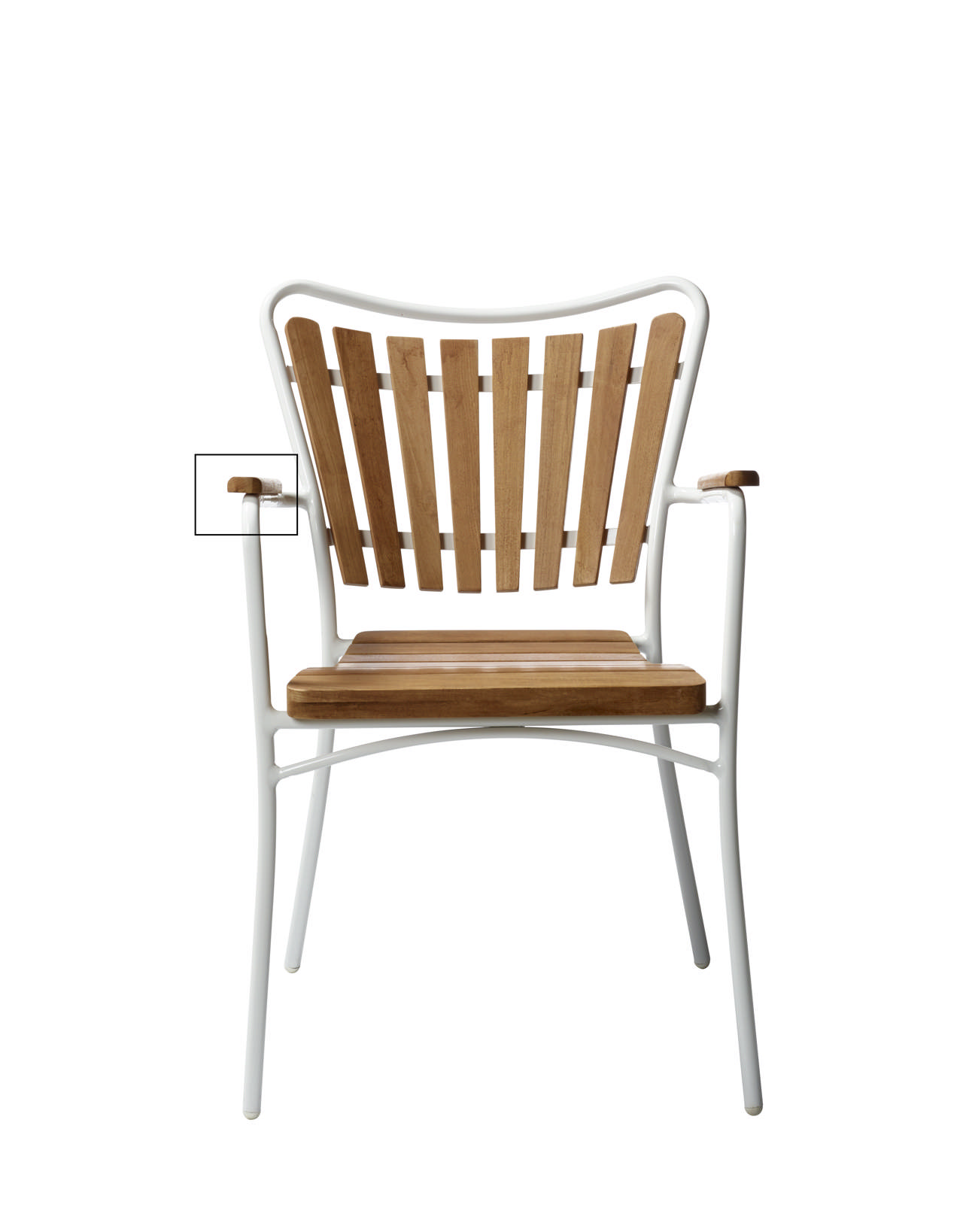 Højre armlæn til Kerteminde stol, teak