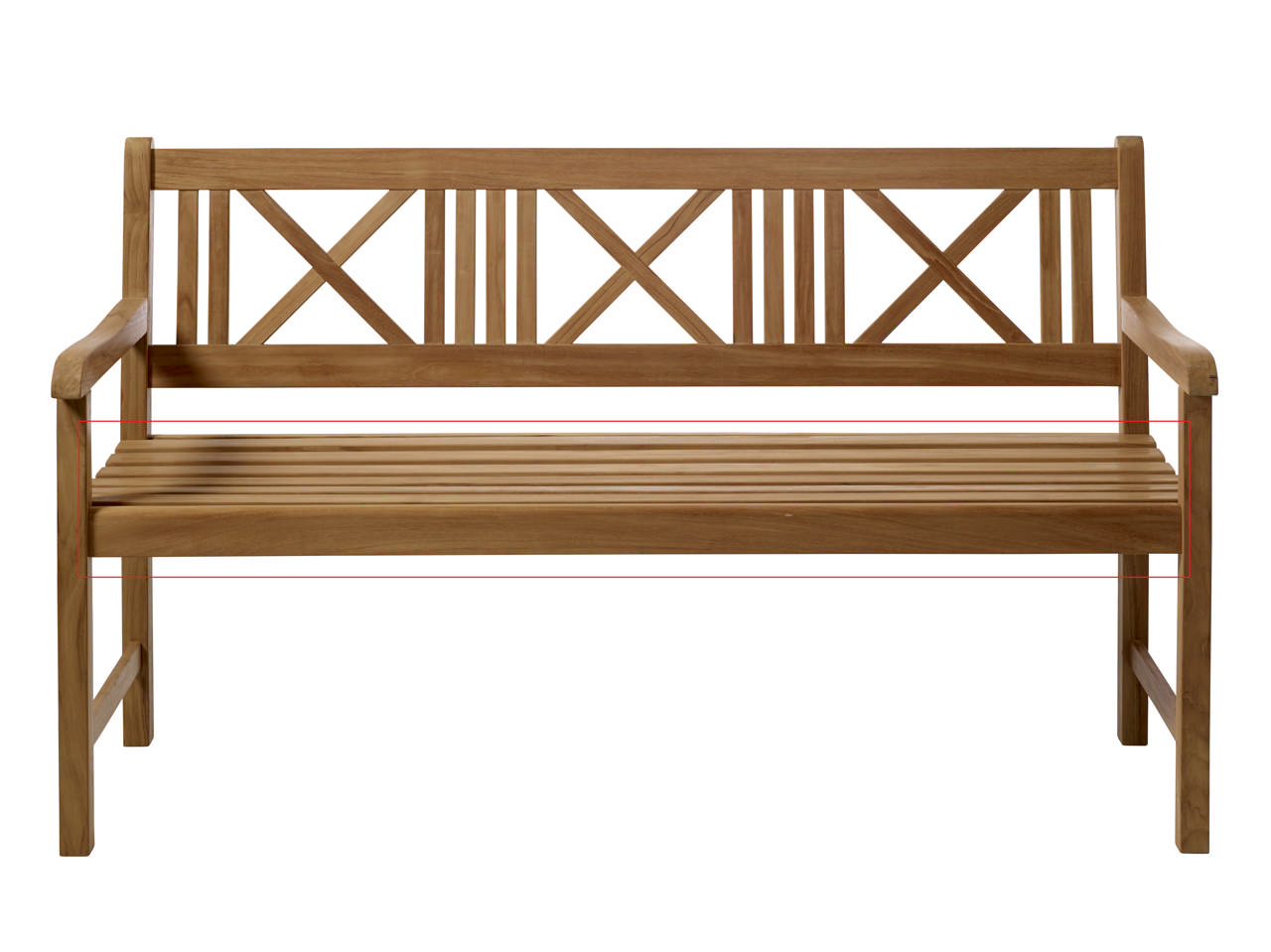 Sæde til Rosenborg bænk 150cm teak